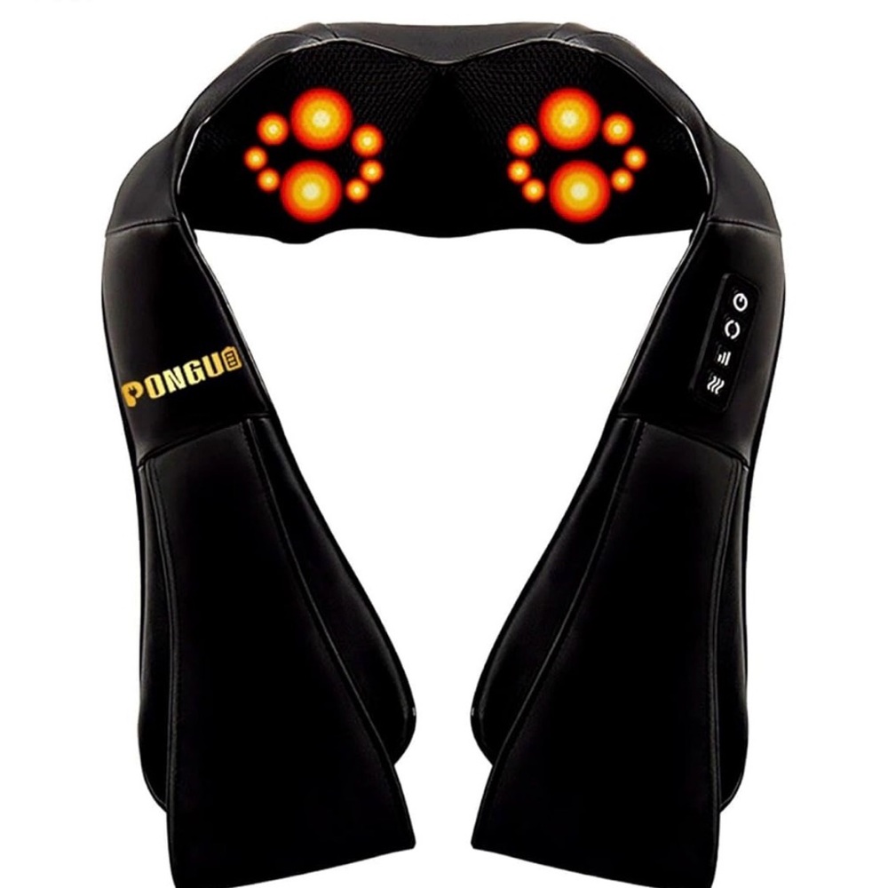 Pongu Black Neck & Shoulder Massager with Heat